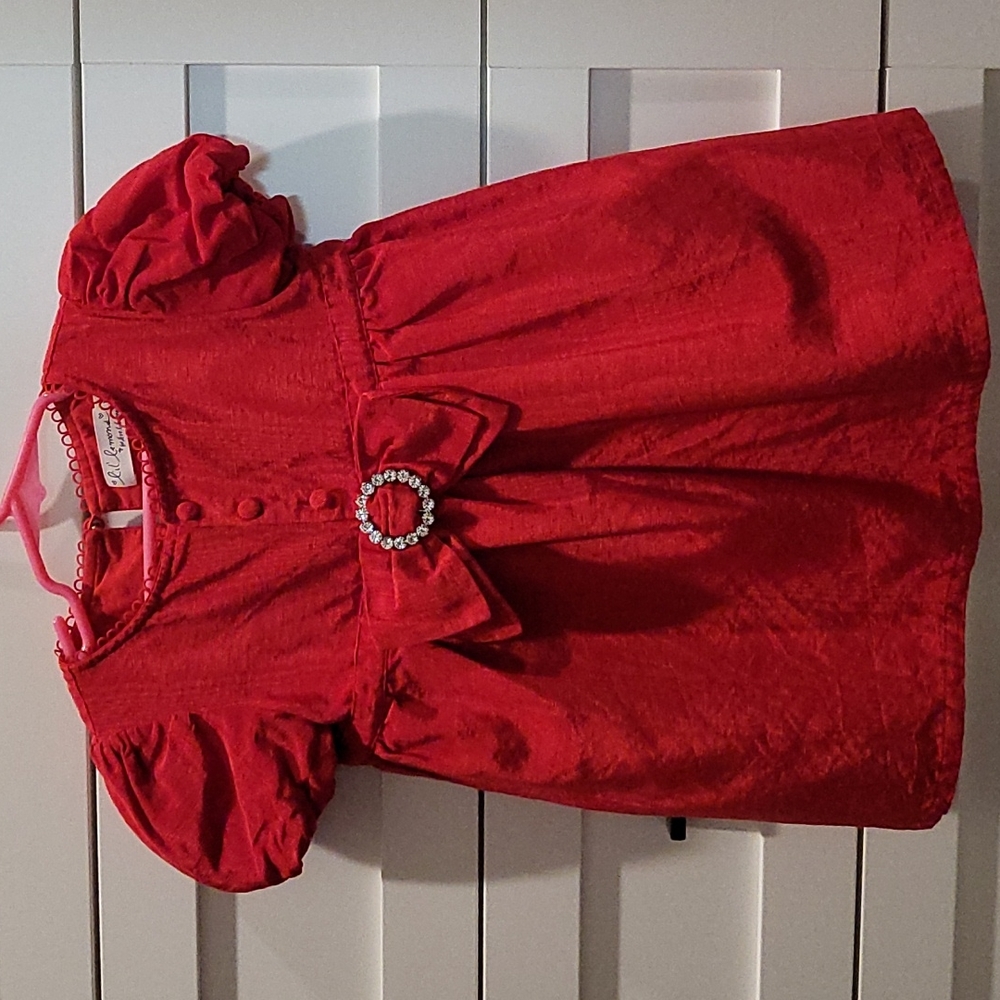 Lil Lemons Red Dress 3-4T